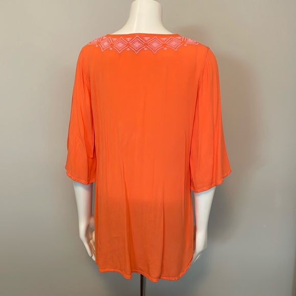 Lilly Pulitzer for Target Orange Camelia Gauze Tunic Top Swim Coverup Size L - Picture 5 of 9
